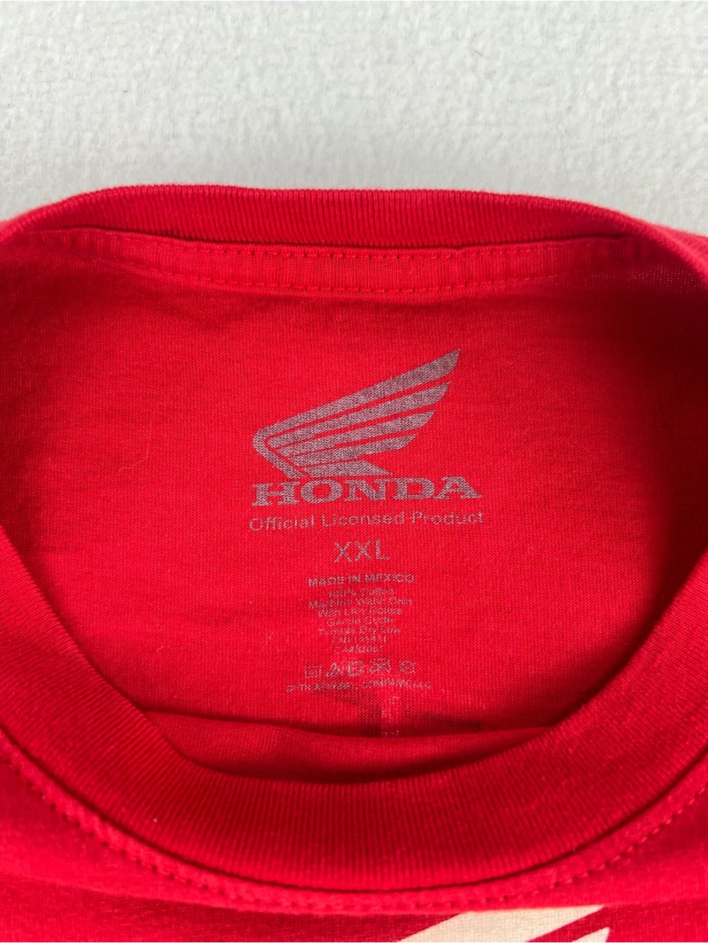 Honda Red Crewneck Tee with Wing Logo - Picture 3 of 7